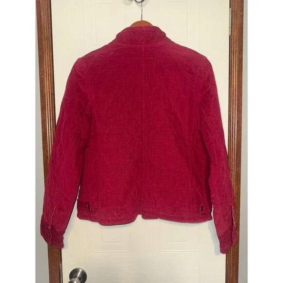 Eddie Bauer Pink Corduroy Lightweight Jacket Size Small - Picture 2 of 16
